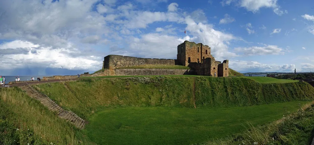Tynemouth Priory and Castle on the headland above the mouth of the Tyne