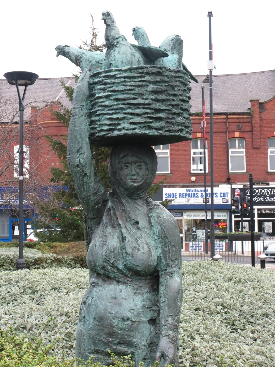 The Market Woman statue at The Forum in Wallsend, which the plans would give a more prominent place in a redesigned Forum Square