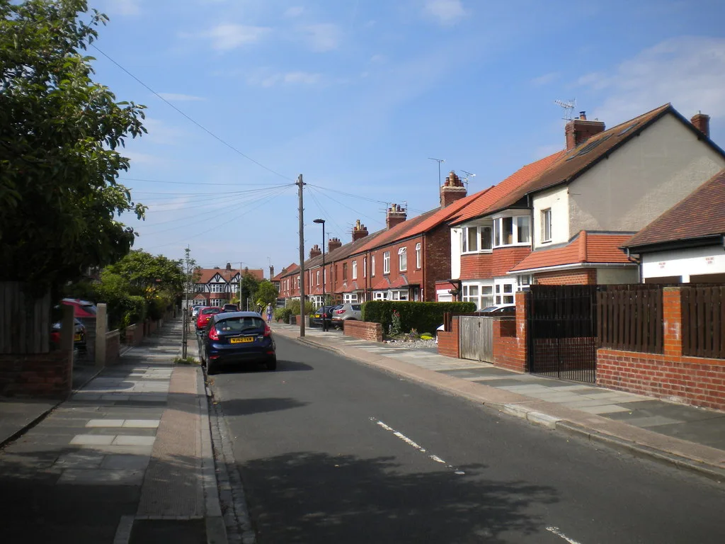 Richmond Terrace, Whitley Bay: most of the town's housing stock sits in bands A to C